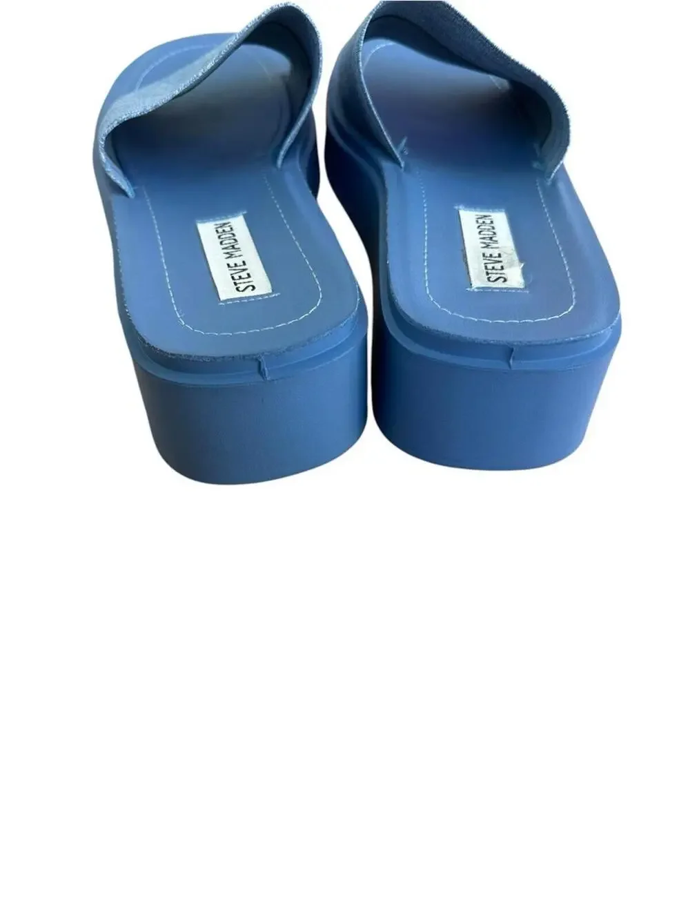 Steve Madden 90s Gimmee Blue Platform Sandals